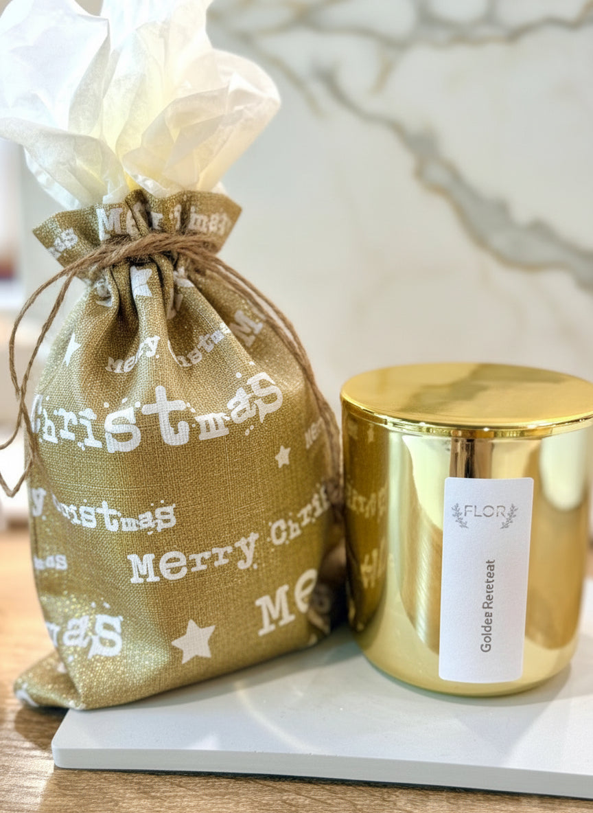 Golden Reindeer Candle 8oz