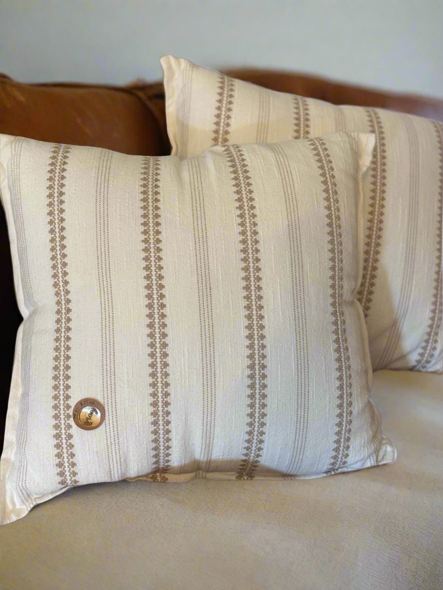 100% Cotton Throw Pillow Covers w/Pillows